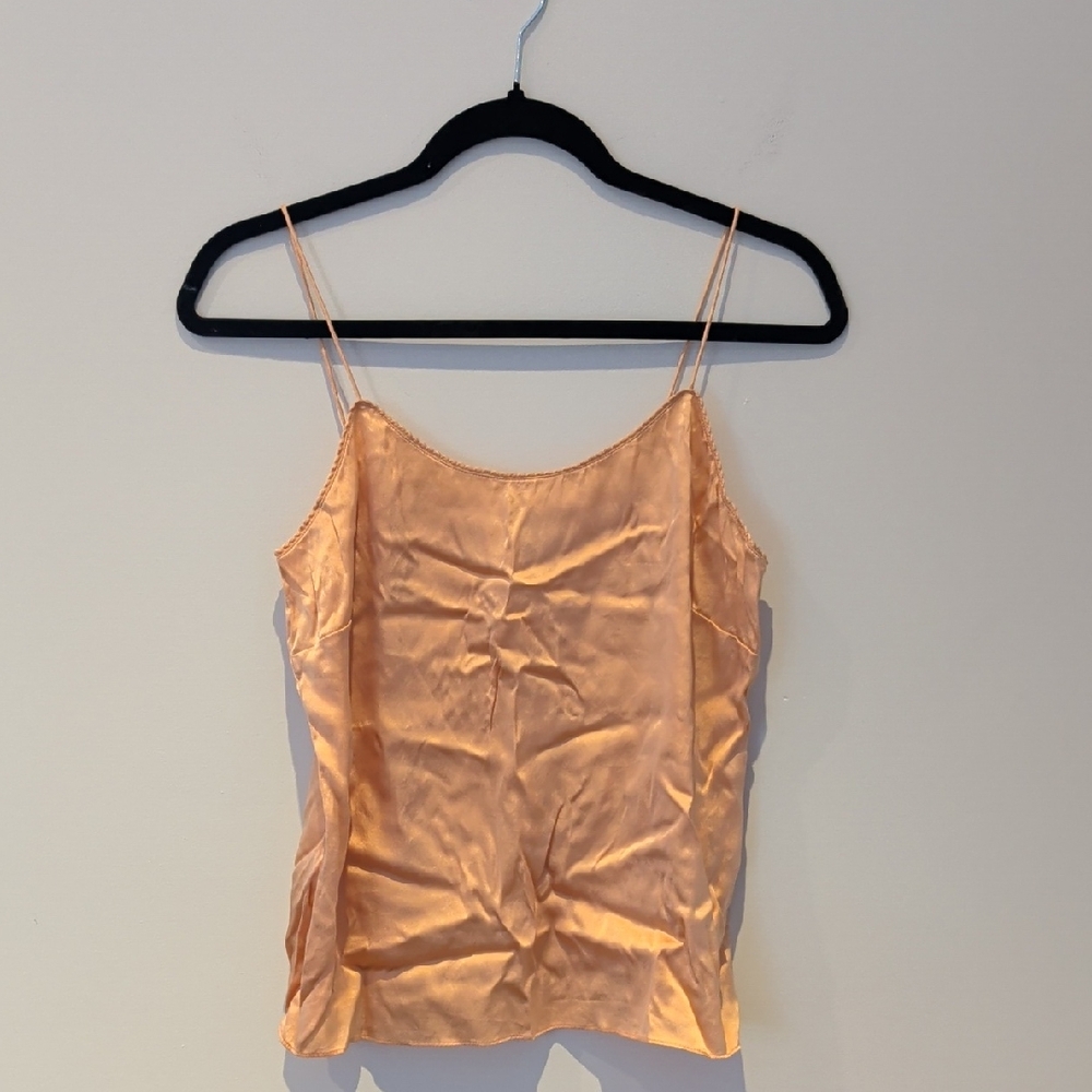 Elegant Peach Silk Cami Top (95% Silk)
